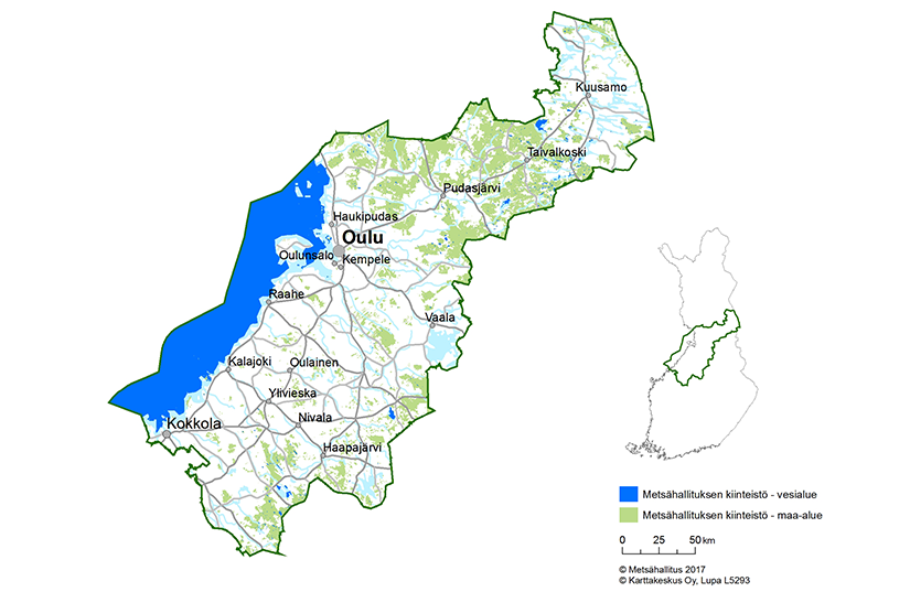 Pohjanmaan luonnonvarasuunnittelun suunnittelualue
