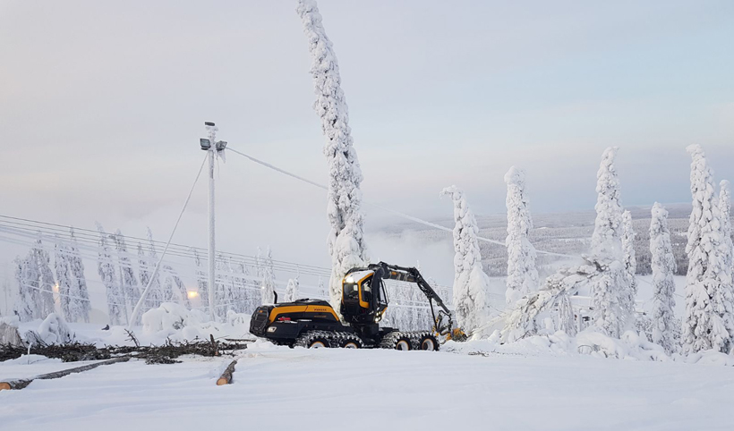 Ukkohalla maanantaina 22.1.2018. Kuva: Ahti Juntunen