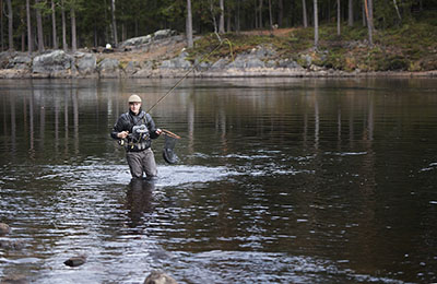 Kalassa Ruunaan retkeilyalueella. Kuva Kimmo Penttinen.