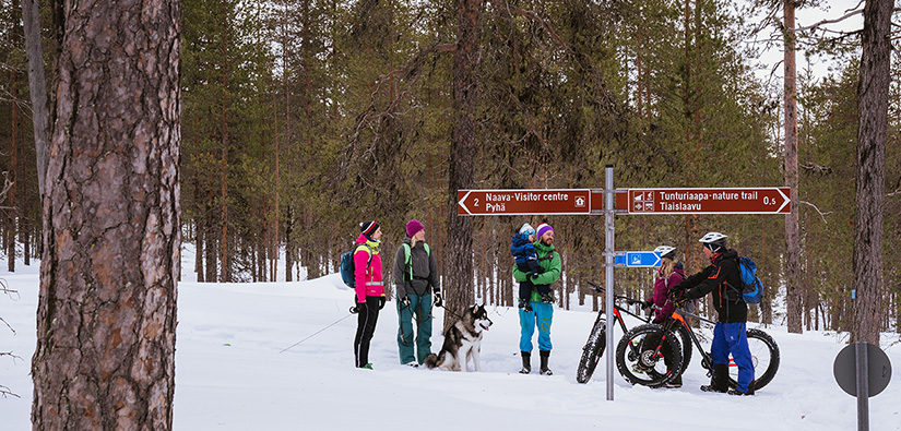 On a winter route in Pyhä–Luosto National Park. Photo by Jaakko Posti.