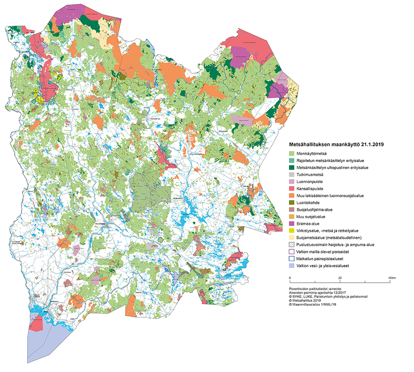 Lapin luonnonvarasuunnitelman maankäyttökartta.