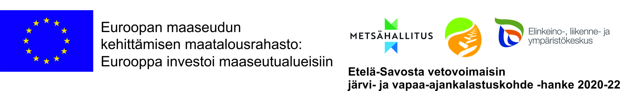 Euroopan maaseudun kehittämisrahaston, Metsähallituksen, ja ELYn logot