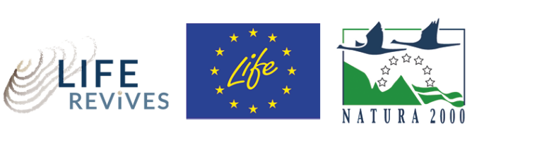 Life Revives-, Life- ja Natura 2000 -tunnukset.