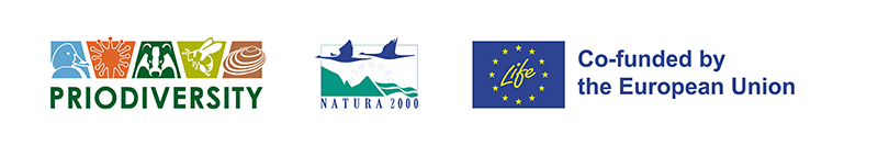 Emblems of Priodiversity, Natura 2000 and Life Co-funded by the European Union.